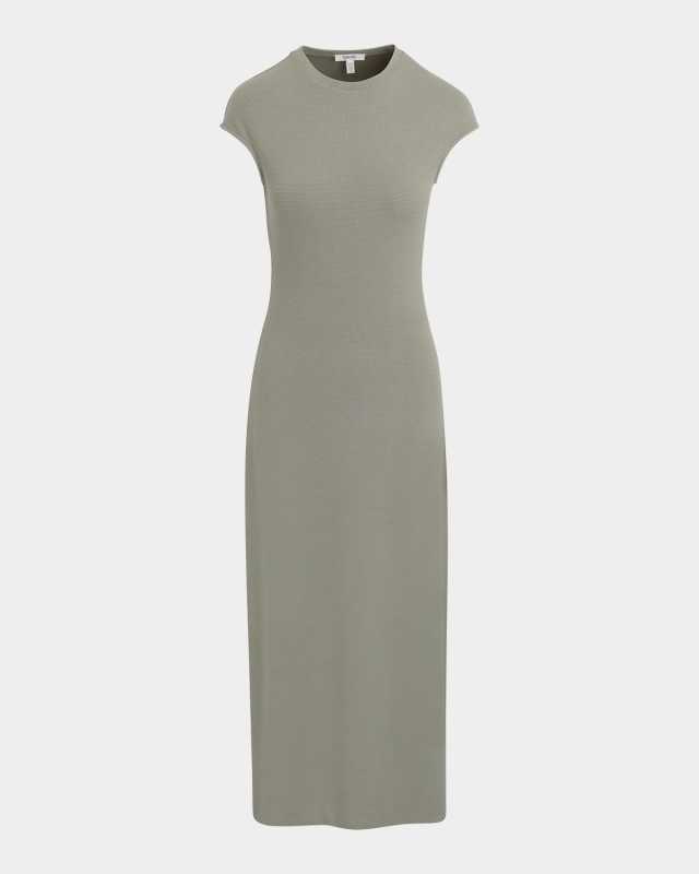 Waffle Scuba Midi Dress